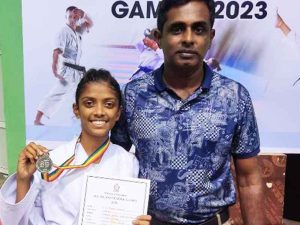 “Best Player” - Tharuki Sasindi of Vishaka Balika Vidyalaya Sapugaskanda at the All Island School Games 2023